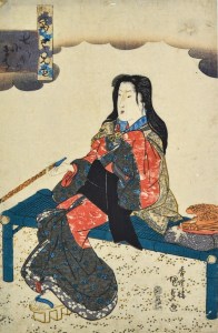 Kunisada_Fashionable_Parodies_Komachi_Gravepost